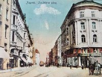 Jurišićeva ulica, kolorirana razglednica, naklada Rudolf Polaček